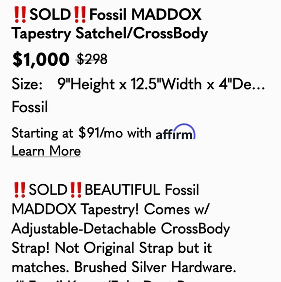 FOSSIL PURSE Vintage - Picture 5 of 7